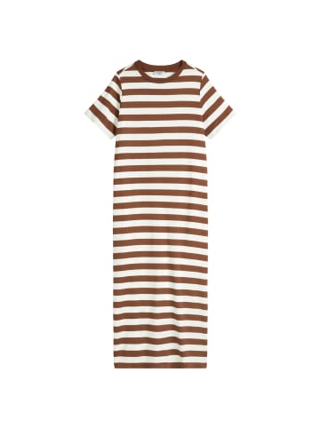 Marc O'Polo DENIM Gestreiftes T-Shirt-Kleid relaxed in Medium Brown