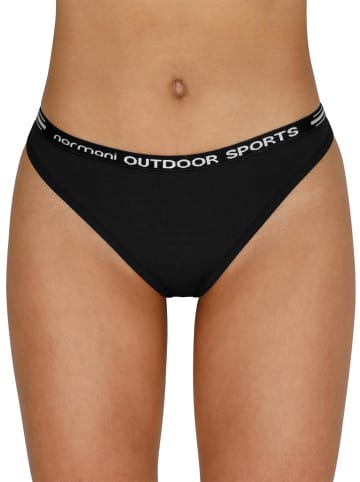 Normani Outdoor Sports 2er Pack Damen Merino Tanga „Dubbo“ in Schwarz