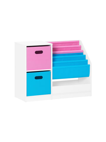 SoBuy Bücherregal in Weiß - (W) 30 x (H) 61 x (L) 80 cm