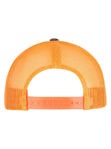  Flexfit Trucker in charcoal/neon orange