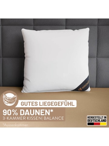 Spessarttraum Daunenkissen 3-Kammer "Bronze" in weiß