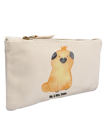Mr. & Mrs. Panda Stofftasche Mops Krone ohne Spruch in Weiß