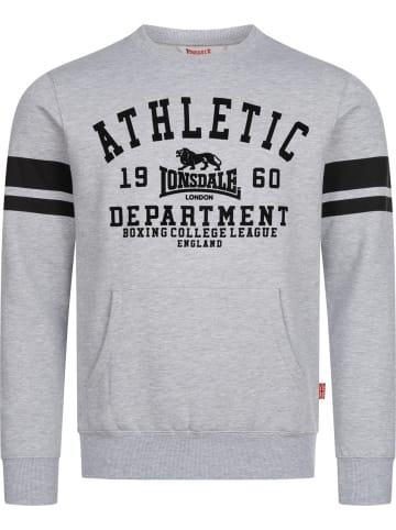 Lonsdale T-Shirt "Glespin Herren Rundhals Sweatshirt normale Passform" in Grau