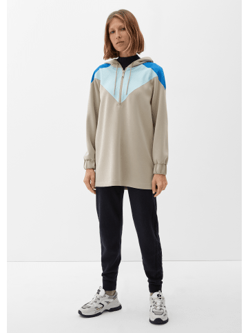 s.Oliver Sweatshirt langarm in Beige-mehrfarbig