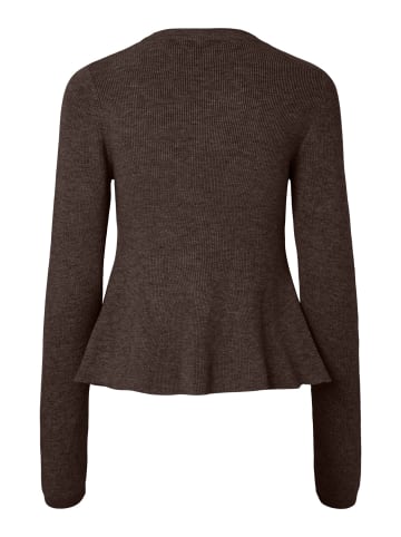 Pieces Strickpullover in Hot Fudge