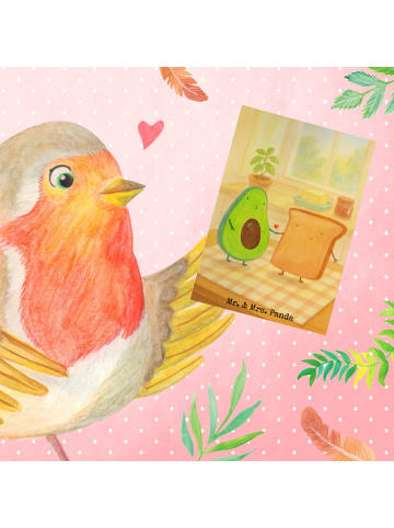 Mr. & Mrs. Panda Klappkarte Avocado Toast Design ohne Spruch in Weiß