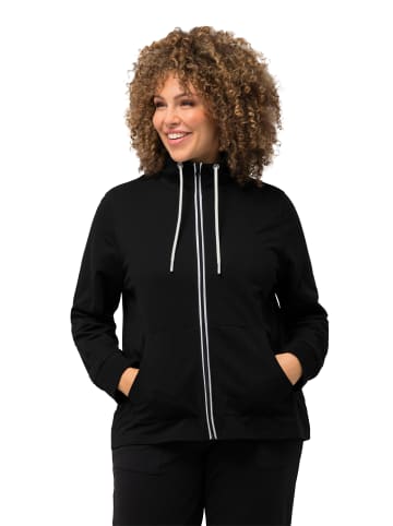 Ulla Popken Sweatjacke in schwarz