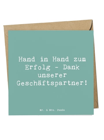 Mr. & Mrs. Panda Grußkarte Spruch Erfolg Geschäftspartner mit Sp... in Meeresbrise