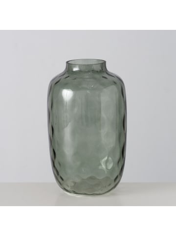 Boltze Vase aus Glas DONAN in Grün, 33 cm