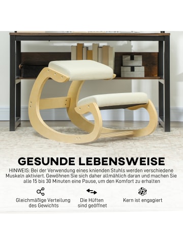 HOMCOM Kniestuhl-55L x 85B x 55H cm-Cremeweiß