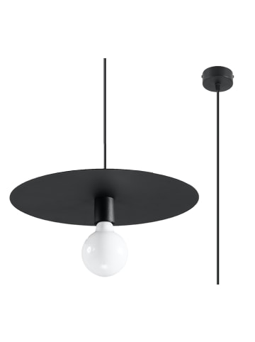 Nice Lamps Hängleuchte LIVAGO Stahl  in Schwarz moderne runde Lampe 1xE27 LED NICE LAMPS