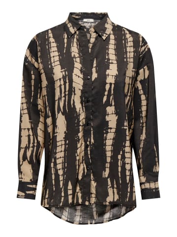 JACQUELINE de YONG Bluse Elegantes Oberteil mit Knopfleiste Hemdkragen in Braun