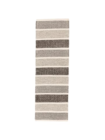 Pergamon Natur Teppich Läufer Wolle Rana Streifen in Braun Creme