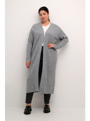 KAFFE curve Strickjacke KCrinye in Grey Melange