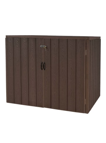 MCW 2er-/4er-WPC-Mülltonnenverkleidung J28, Braun
