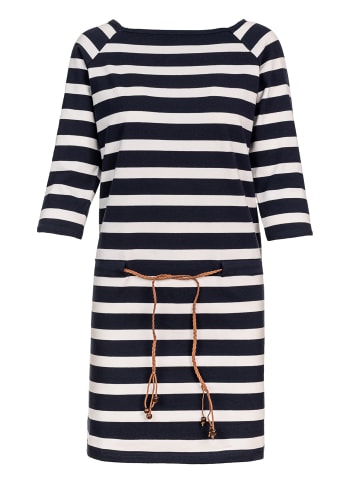 Salzhaut Knielanges Kleid (Midi) FREDI in Navy-White