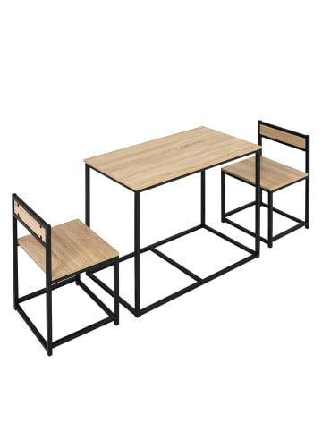 HOMCOM Essgruppe-90L x 47B x 76H cm-Eiche
