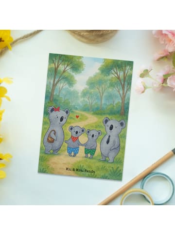 Mr. & Mrs. Panda Grußkarte Koala Familie zwei Design ohne Spruch in Weiß