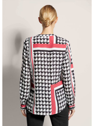 MADELEINE Tunika-Bluse in schwarz / weiß / rot