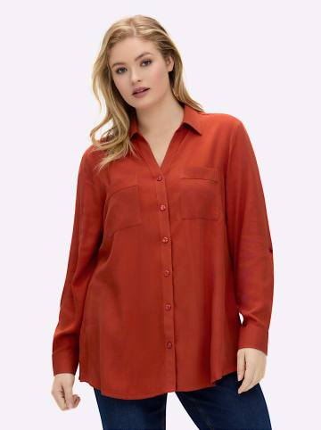 sheego Hemdbluse in rostrot
