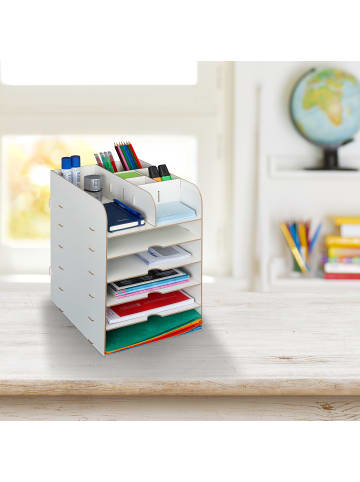 Schreibtisch Organizer in Weiß