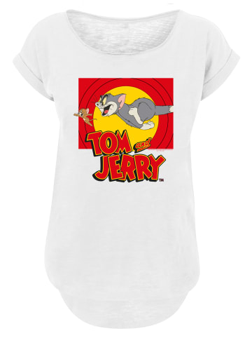 F4NT4STIC Long Cut T-Shirt Tom and Jerry TV Serie Chase Scene in weiß