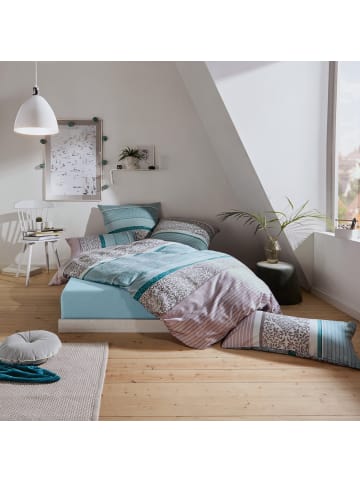 REDBEST Satin Bettwäsche in blau