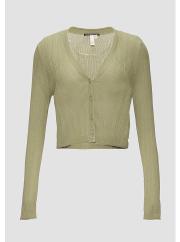 QS Strickjacke langarm in Olive