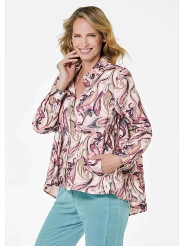 GOLDNER Druckbluse in rosé / gemustert