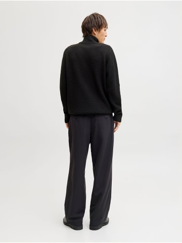 Jack & Jones Sweatshirt mit halbem Reißverschluss in Black