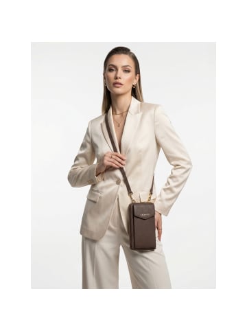 Lazarotti Bologna Leather Zip-Around Geldbörse Handytasche Leder 19 cm in taupe