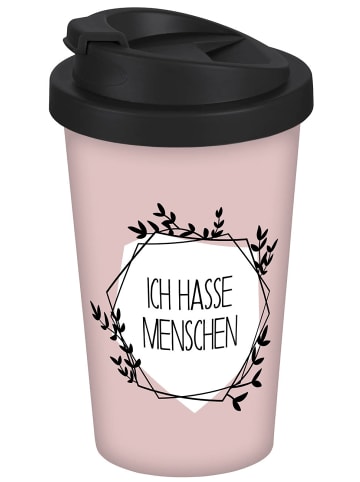 Geda Labels Coffee to go Becher Ich hasse Menschen in Rosa - 400 ml