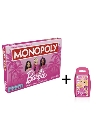 Hasbro Monopoly - Barbie + Top Trumps Barbie Brettspiel Gesellschaftsspiel in bunt