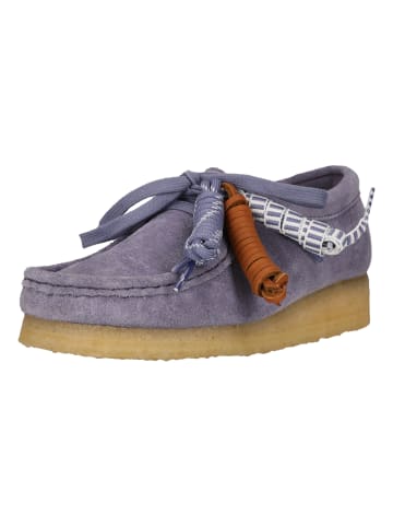 Clarks Schnürschuhe Wallabee in 4101D Purple Interest