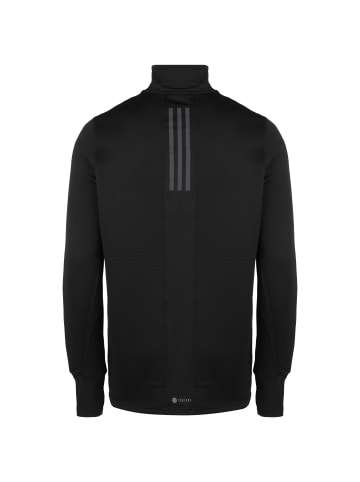 adidas Performance Longsleeve COLD.RDY X-CITY 1/4 ZIP in schwarz / silber