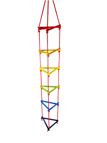 Hess Holzspielzeug  Dreiecks-Strickleiter in bunt