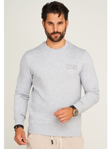Jack & Jones Sweatshirt - POPS SWEAT CREW NECK Pullover in Light Grey Melange
