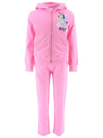 Bluey 2tlg. Outfit Kapuzenjacke & Hose Bluey in Pink