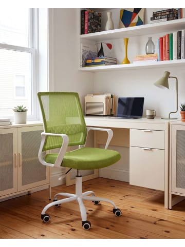 Beliani Bürostuhl EASE in Grün/Weiß - (W) 54 x (H) 94 x (L) 54 cm