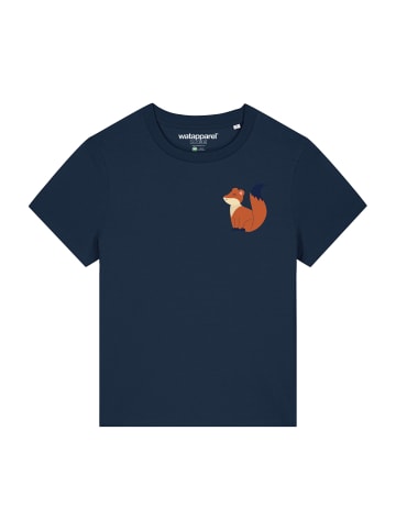 wat? Apparel T-Shirt Cute Fox in Dunkelblau