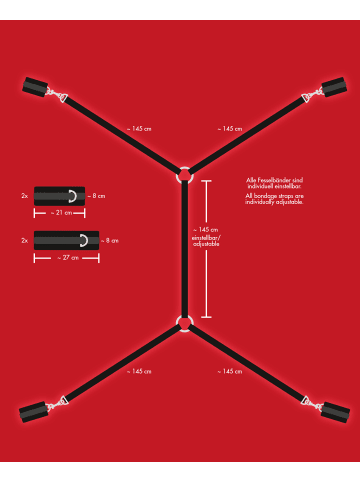 Bad Kitty Bettfesseln Bad Kitty Fessel-Set in schwarz