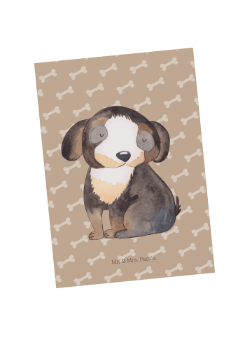 Mr. & Mrs. Panda Grußkarte Hund Entspannen ohne Spruch in Hundeglück