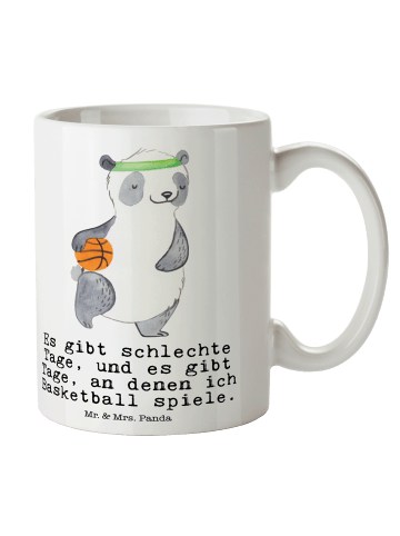 Mr. & Mrs. Panda Tasse Panda Basketball mit Spruch in Weiß