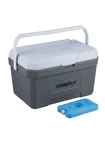 relaxdays Kühlbox in Weiß/ Grau - 15 Liter