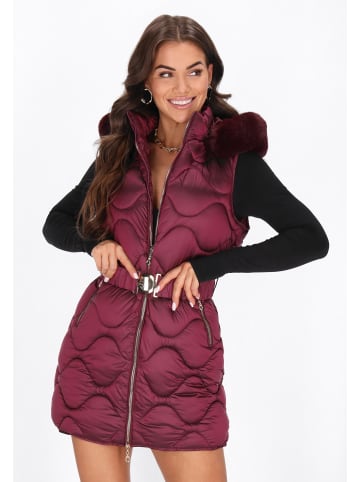 faina Women Vest in burgundy