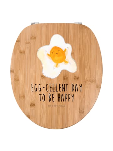 Mr. & Mrs. Panda Toilettenbrille Spiegelei Ei mit Spruch in Braun