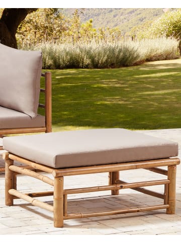 Beliani Gartenstuhl CERRETO in Braun/Beige/Grau - (W) 55 x (H) 39 x (L) 64 cm