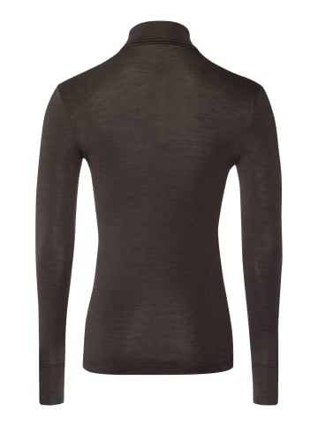 Hanro Rollkragenshirt Woolen Silk in earthy ink