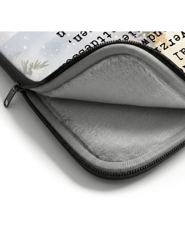 Mr. & Mrs. Panda Notebooktasche Pinguin Winter Pommes Design mit... in Weiß
