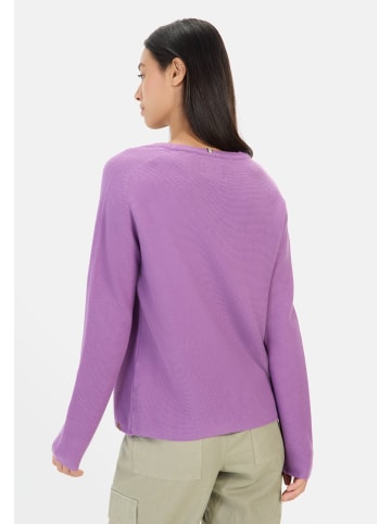 Camel Active Strickpullover aus reiner Baumwolle in Violett